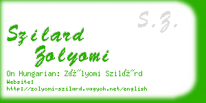 szilard zolyomi business card